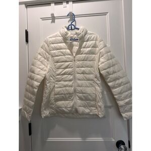 Be Inspired Down Packable Puffer Jacket White Quilted Lightweight Warm Large